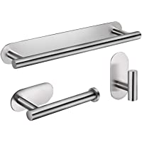 YIGII Toallero Baño - Adhesivo Juegos de Accesorios de Baño con Toallero Barra 30 cm + Portarrollos para Papel Higiénico…